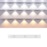 40cm Rechargeable Motion Sensor Light Bar Cabinet Wardrobe Lamp With Remote Control(Silver)