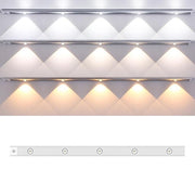80cm Rechargeable Motion Sensor Light Bar Cabinet Wardrobe Lamp With Remote Control(Silver)