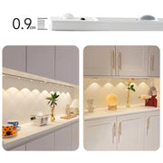 40cm Rechargeable Motion Sensor Light Bar Cabinet Wardrobe Lamp With Remote Control(Silver)