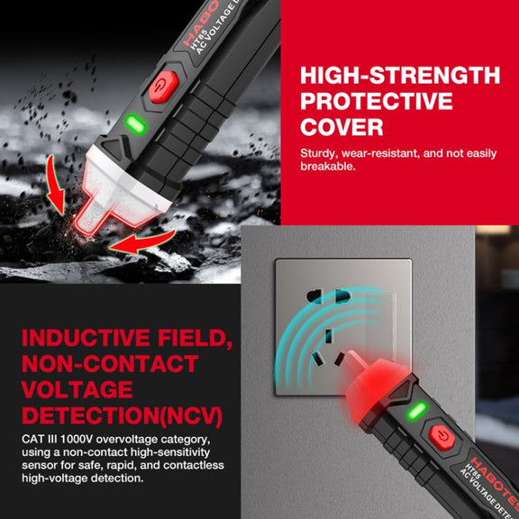 HABOTEST HT85 Non-Contact Electricity Tester AC Voltage Detector(Black Red)