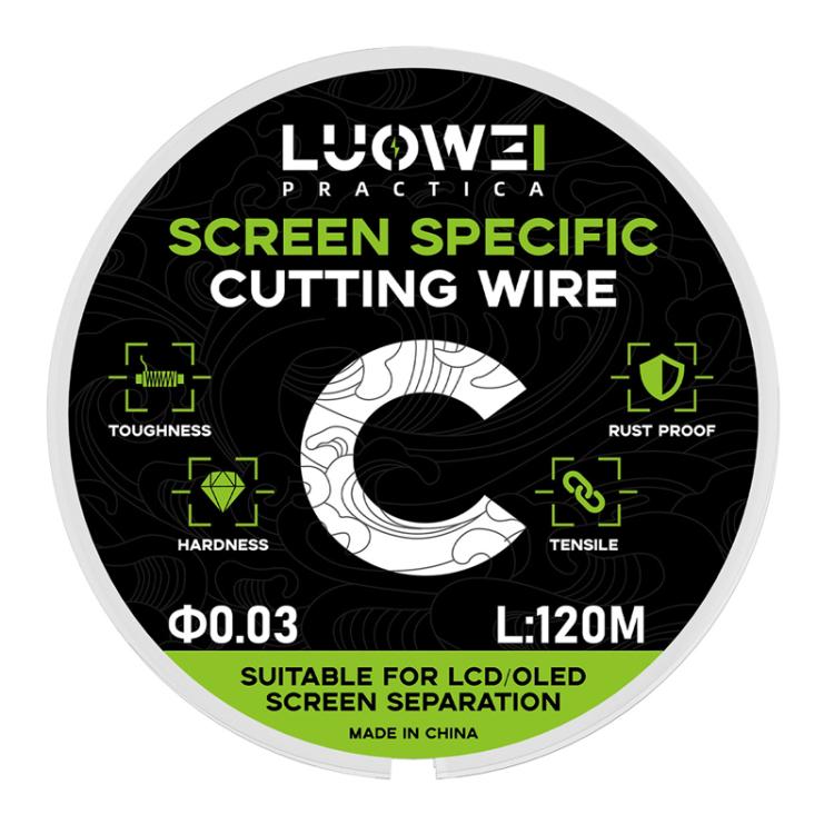 LUOWEI 120M Cell Phone LCD Screen Separation Line High Hardness Cutting Diamond Wire, Spec: C 0.03mm