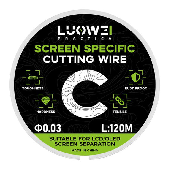 LUOWEI 120M Cell Phone LCD Screen Separation Line High Hardness Cutting Diamond Wire, Spec: C 0.03mm