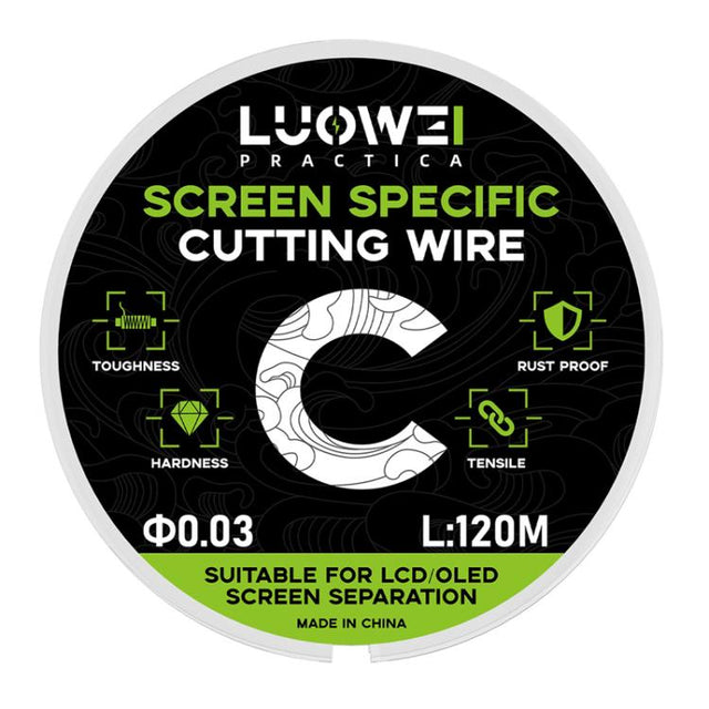 LUOWEI 120M Cell Phone LCD Screen Separation Line High Hardness Cutting Diamond Wire, Spec: C 0.03mm