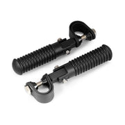 For Harley Motorcycle Modification Collapsible Footpegs Foot Guard Spike Mounted Pedals(Black)