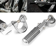 For Harley Motorcycle Modification Collapsible Footpegs Foot Guard Spike Mounted Pedals(Black)