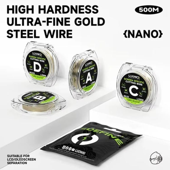 LUOWEI 500M Steel Wire Cell Phone Screen Separation Wire Cutting Wire, Spec: C 0.03mm