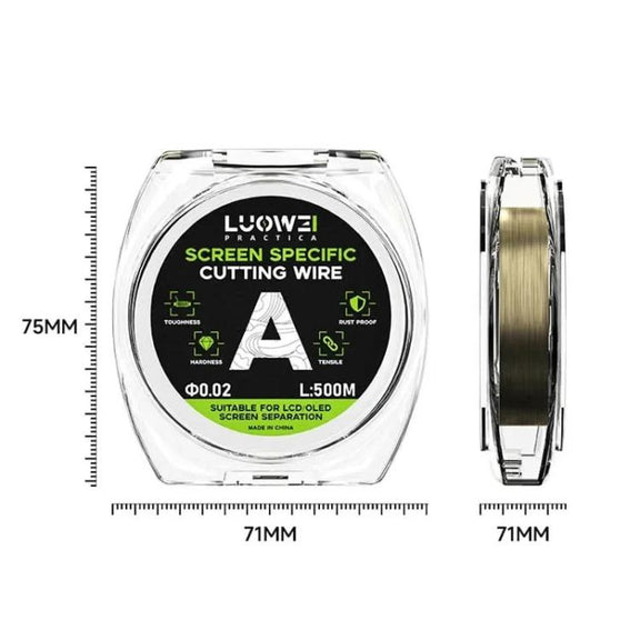 LUOWEI 500M Steel Wire Cell Phone Screen Separation Wire Cutting Wire, Spec: D 0.035mm