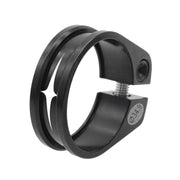 Mountain Road Bicycle Aluminum Locking Seatpost Clamps Seatpost Clamp Ring Fittings(34.9mm Black)