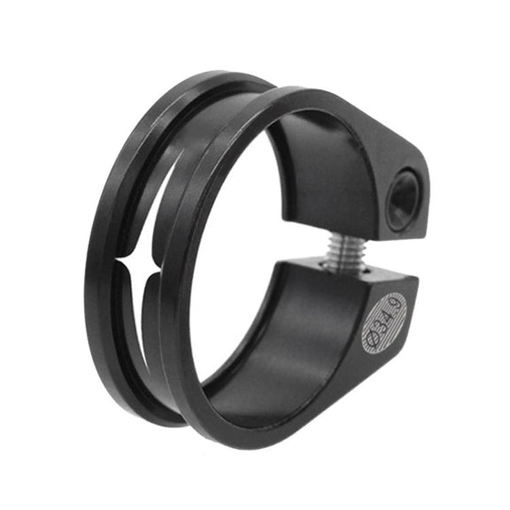 Mountain Road Bicycle Aluminum Locking Seatpost Clamps Seatpost Clamp Ring Fittings(34.9mm Black)