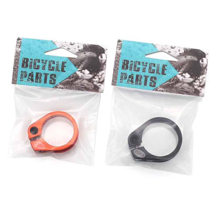 Mountain Road Bicycle Aluminum Locking Seatpost Clamps Seatpost Clamp Ring Fittings(34.9mm Black)