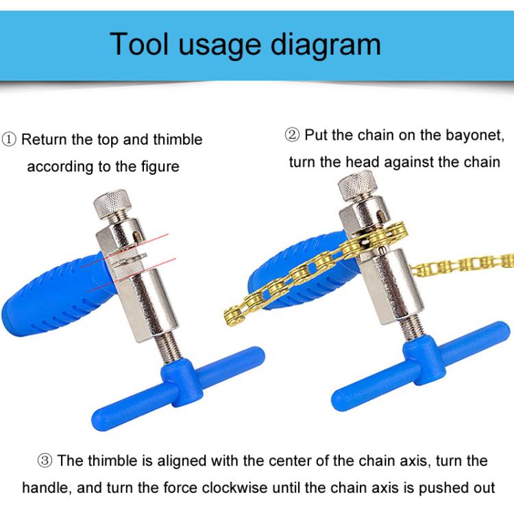 Mountain Bicycle Chain Cutter Steel Chain Release Tool(Blue)