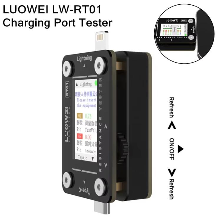 LUOWEI RT01 Type-C To 8 Pin Detachable Cell Phone Rear Plug Auto Tester