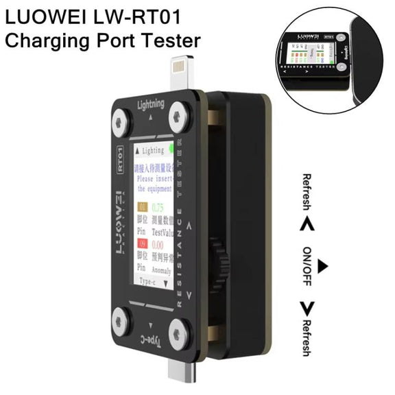 LUOWEI RT01 Type-C To 8 Pin Detachable Cell Phone Rear Plug Auto Tester