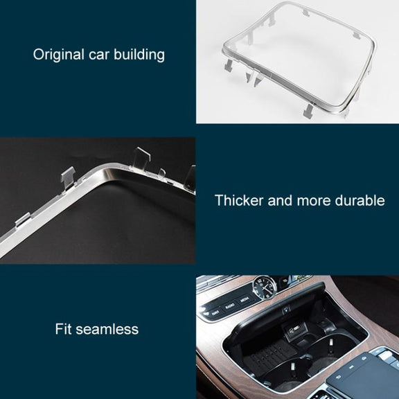 For Mercedes-Benz E-Class W213 Car Cup Holder Ashtray Cover Decorative Strips 2136830500(Silver)