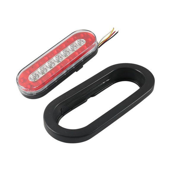 6 Inch Trailer Taillight 12V Multi-function RV Width Light, Specifications: 2pcs+Heat Shrink Tube