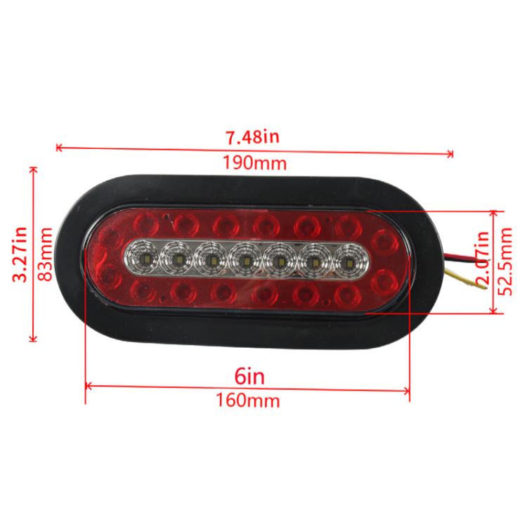 6 Inch Trailer Taillight 12V Multi-function RV Width Light, Specifications: 1pc