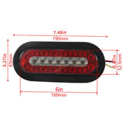 6 Inch Trailer Taillight 12V Multi-function RV Width Light, Specifications: 2pcs+Heat Shrink Tube