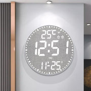 Wifi App Control LED Digital Wall Clock With RGB Light Multi-Functional Alarm Clock(White Shell Cloth Surface)