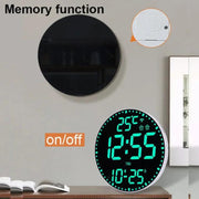 Wifi App Control LED Digital Wall Clock With RGB Light Multi-Functional Alarm Clock(White Shell Cloth Surface)