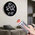 11.6-Inch White Light Wall Clock With Remote Control Multi-Functional Alarm Clock Black+Black - Wall Clock by PMc TechLife | Online Shopping South Africa | PMc TechLife | Buy Now Pay Later Mobicred