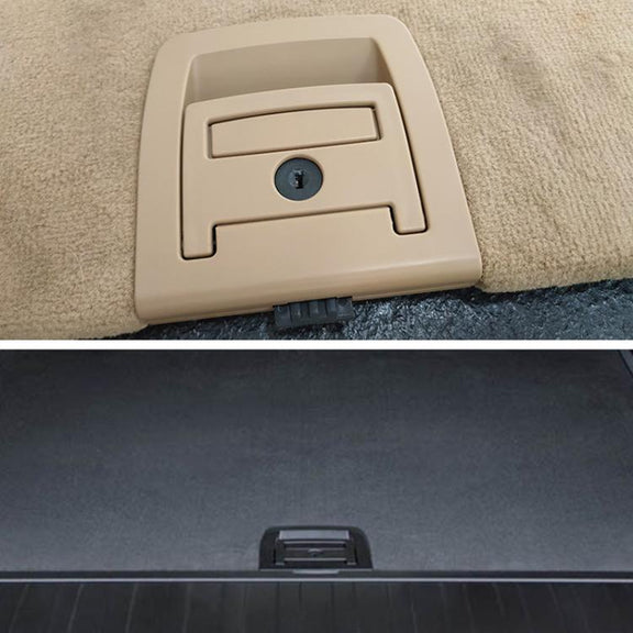 For BMW X5 E70 / X6 E71 E72 Car Boot Handle Inside Trunk Lid Bottom Plate Handle 51479120283(With Lock Hole Black)