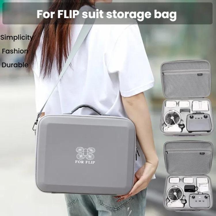 BKANO For DJI Flip Smooth Flying Tri-Power Kit Storage Bag Shock Absorbing Storage Case Backpack(For Normal RC N3)