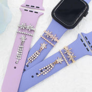 3pcs / Set 22mm Width Smart Watch Silicone Band Decorative Ring Metal Accessories, Style: 5