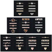 5pcs / Set 20mm Width Smart Watch Silicone Band Decorative Ring Metal Accessories, Style: Silver 5