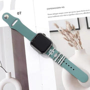 6pcs / Set Smart Watch Silicone Band Decorative Ring Metal Accessories, Size: Z(Silver)