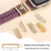 21mm Width Smart Watch Band Decorative Ring Metal Accessories(LOVE Gold)