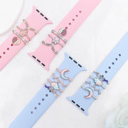 4pcs / Set 22mm Width Smart Watch Band Decorative Ring Metal Accessories, Style: 1