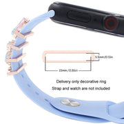 4pcs / Set 22mm Width Smart Watch Band Decorative Ring Metal Accessories, Style: 3
