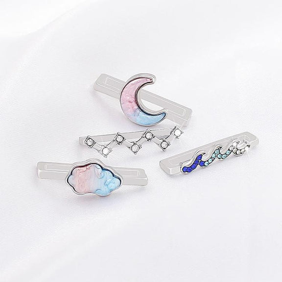 4pcs / Set 22mm Width Smart Watch Band Decorative Ring Metal Accessories, Style: 4