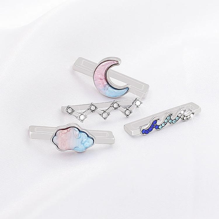 4pcs / Set 22mm Width Smart Watch Band Decorative Ring Metal Accessories, Style: 1