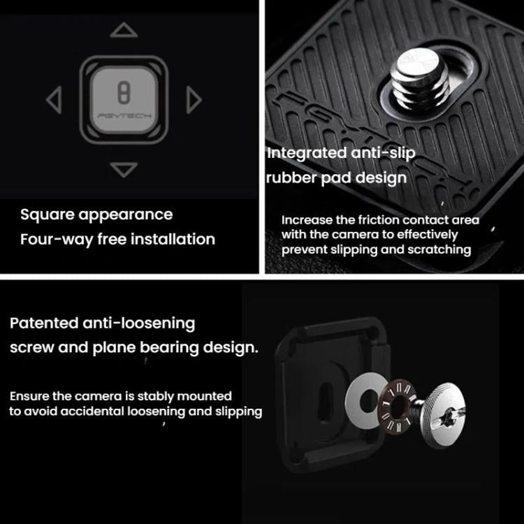 PGYTECH Camera Arca Quick Release Mount V2 Interface Tripod Accessory, Specifications: Set