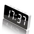 LED Mirror Digital Clock with Type-C Charging Port & 18650 Battery Compartment (Battery Not Included)(White+White) - Alarm Clocks by PMc TechLife | Online Shopping South Africa | PMc TechLife | Buy Now Pay Later Mobicred