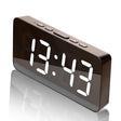 LED Mirror Digital Clock with Type-C Charging Port & 18650 Battery Compartment (Battery Not Included)(Black+White) - Alarm Clocks by PMc TechLife | Online Shopping South Africa | PMc TechLife | Buy Now Pay Later Mobicred