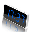 LED Mirror Digital Clock with Type-C Charging Port & 18650 Battery Compartment (Battery Not Included)(White+Blue) - Alarm Clocks by PMc TechLife | Online Shopping South Africa | PMc TechLife | Buy Now Pay Later Mobicred