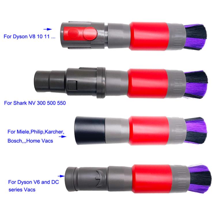 32mm Soft Brush+DC Connector Vacuum Cleaner Dusting Streak Free Soft Brush Replacement Accessory Set