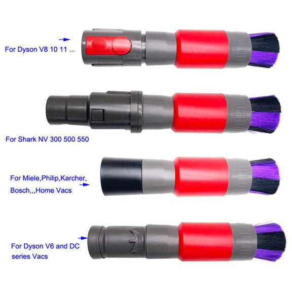 32mm Soft Brush+Connector For Dyson V8 Vacuum Cleaner Dusting Streak Free Soft Brush Replacement Accessory Set