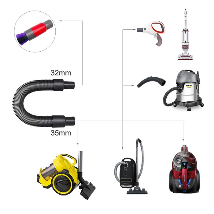 32mm Soft Brush+Connector For Dyson V8 Vacuum Cleaner Dusting Streak Free Soft Brush Replacement Accessory Set