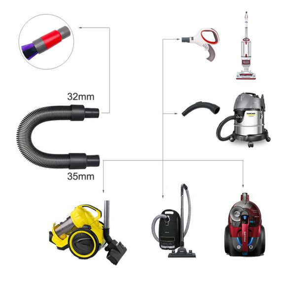 32mm Soft Brush+Connector For Dyson V8 Vacuum Cleaner Dusting Streak Free Soft Brush Replacement Accessory Set