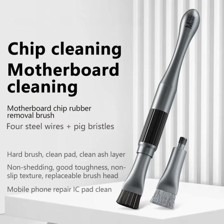 MaAnt 2 In 1 Stiffened Cylinder Short Brush Cell Phone Repair Motherboard Cleaning Brush