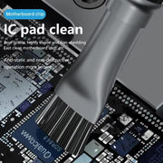 MaAnt 2 In 1 Stiffened Cylinder Short Brush Cell Phone Repair Motherboard Cleaning Brush