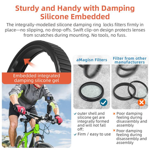aMagisn Filter For DJI Action 5 Pro / 4 / 3, Spec: ND8+16+32+64