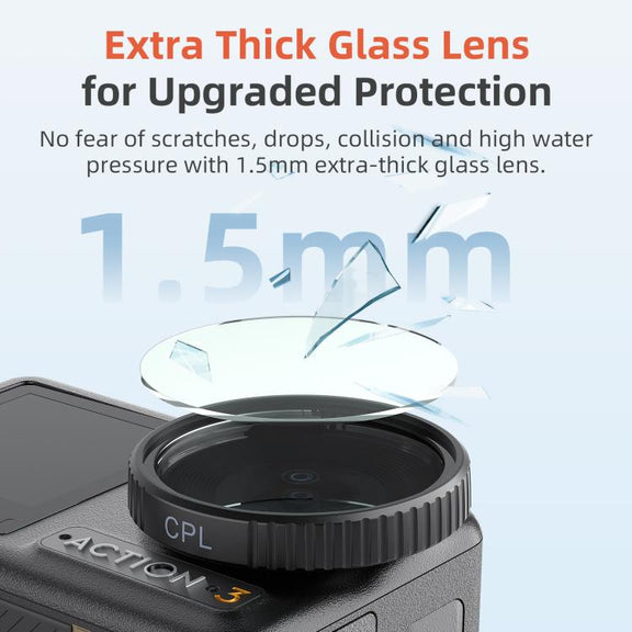 aMagisn Filter For DJI Action 5 Pro / 4 / 3, Spec: ND8+16+32+64