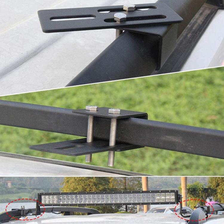 Car Luggage Rack Modification Fixing Clip Roof Spotlight Bracket Accessories(Black)