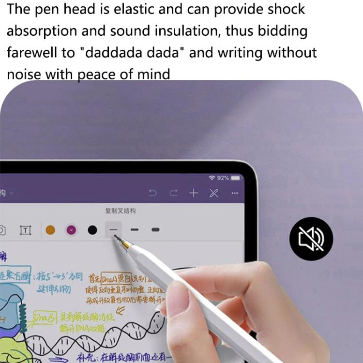 For Apple Pencil 2 / 1 Elastic Tip Soft Probe Silent Replacement Nib, Spec: 4B White