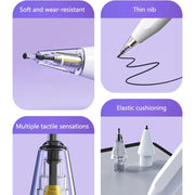 For Apple Pencil 2 / 1 Elastic Tip Soft Probe Silent Replacement Nib, Spec: HB Transparent