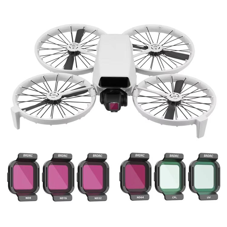 For DJI Flip BRDRC Lens Filters Protective Lens Accessories, Style: ND16